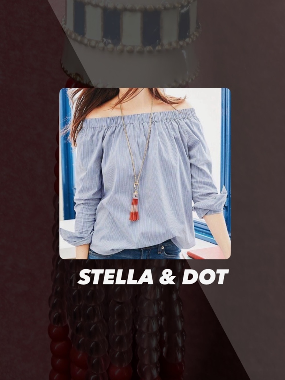 EUC Stella & Dot Brio Tassel Necklace